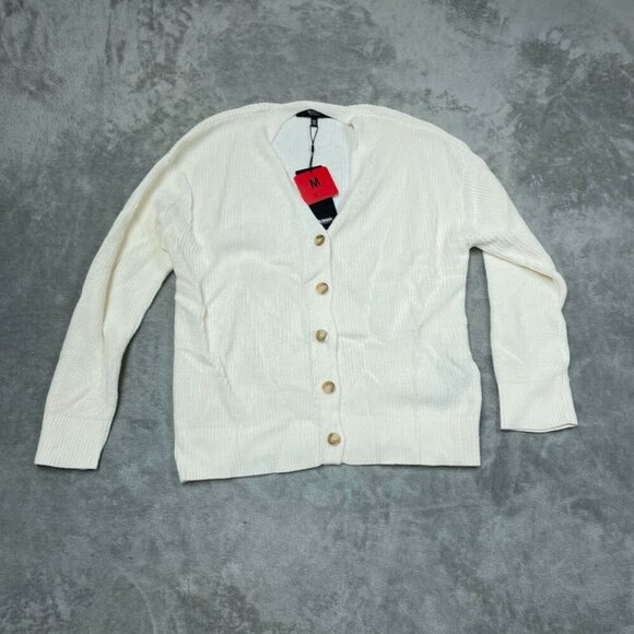 Hudson Los Angeles Womens Cotton Buttondown Cardigan Sweater Size M 6653 - Picture 1 of 6